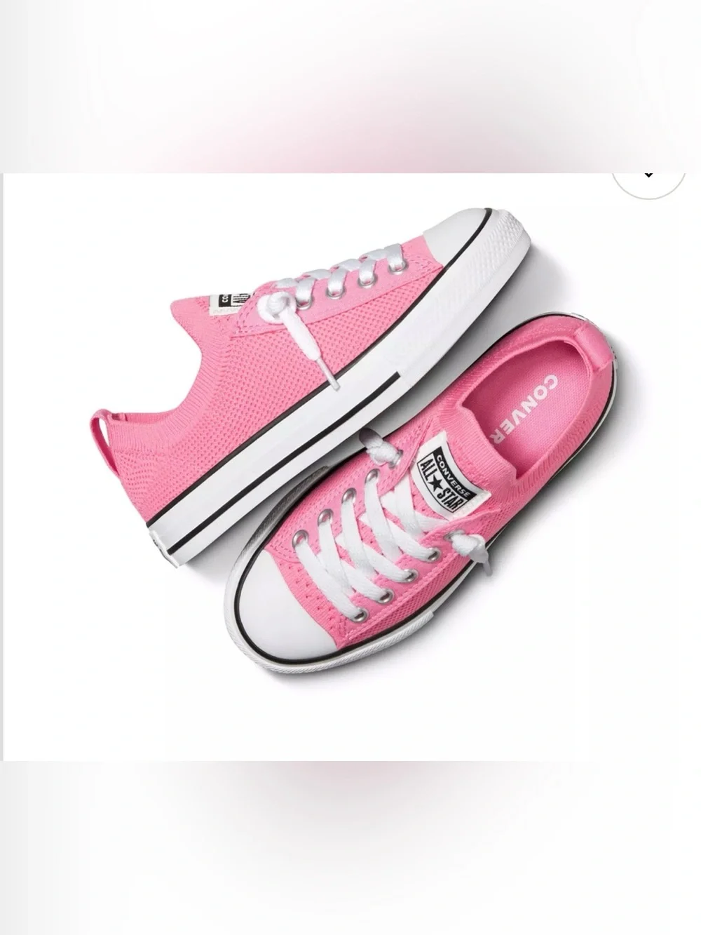 Converse Low Top Sneakers in Pink with White Accents